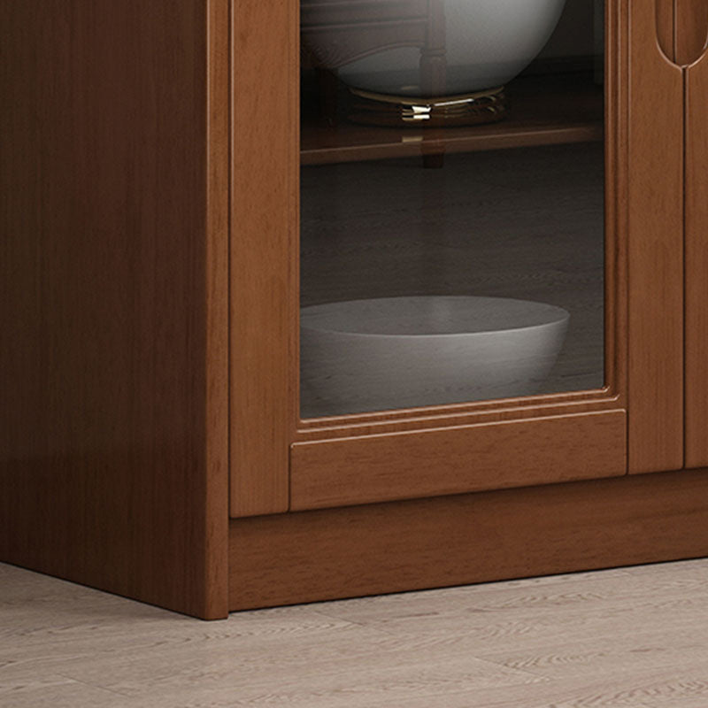 Sideboard di sala da pranzo in stile legno di gomma in legno contemporaneo