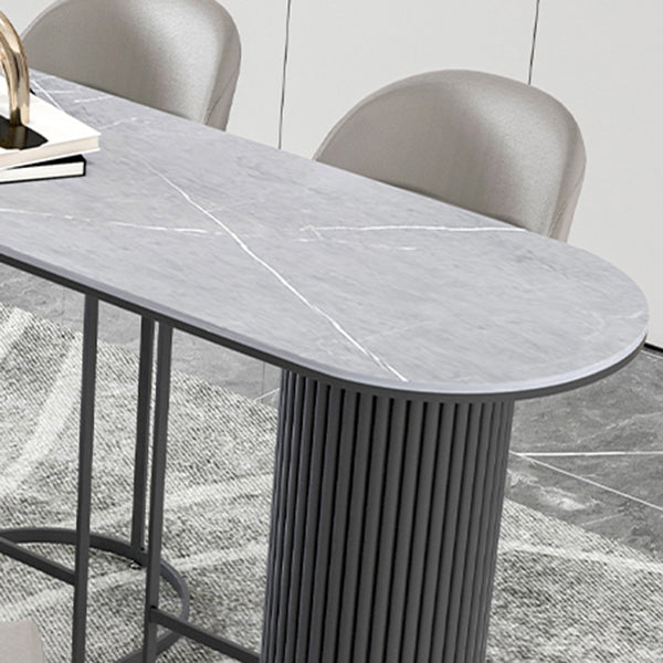 Modern 1/5 Pieces Bar Table Set Stone Counter Table with High Stools for Kitchen Clearhalo 'Bar Furniture' 'furn' 'furn_home_bar_bar_sets' 'Furniture' 'Home Bars & Bar Sets' 'home_bar_bar_sets' 'Kitchen & Dining Furniture' 5621732