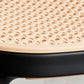 Sgabello moderno con poggiapiedi quadrato Sgabello in rattan di plastica in bianco e nero