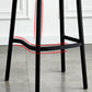 Sgabello moderno con poggiapiedi quadrato Sgabello in rattan di plastica in bianco e nero