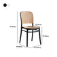 Sgabello moderno con poggiapiedi quadrato Sgabello in rattan di plastica in bianco e nero
