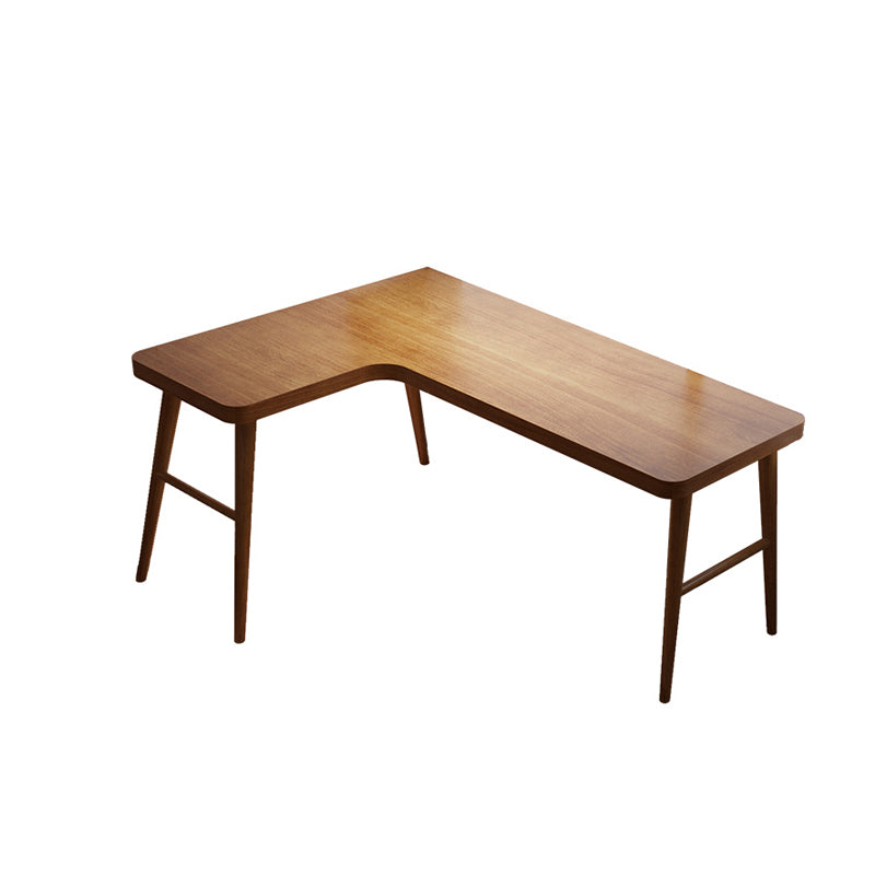 Mid-Century Modern Office Desk Wood Wear-Resistant Brown L-Shape Corner Desk Left Hand Return Clearhalo 'furn' 'furn_office_desk' 'Furniture' 'Office Desks' 'Office Furniture' 'office_desk' 5621788