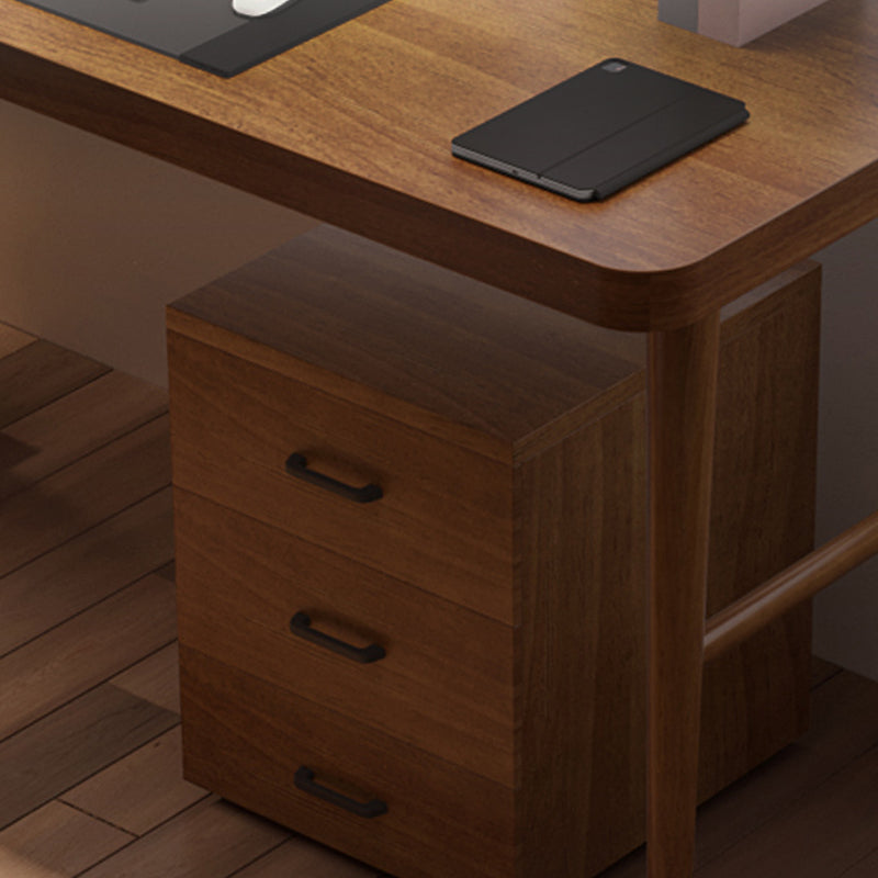 Mid-Century Modern Office Desk Wood Wear-Resistant Brown L-Shape Corner Desk Clearhalo 'furn' 'furn_office_desk' 'Furniture' 'Office Desks' 'Office Furniture' 'office_desk' 5621795