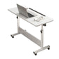Hight Adjustable Standing Desk Converter Folding Desk with Steel Table Leg White Clearhalo 'furn' 'furn_office_desk' 'Furniture' 'Office Desks' 'Office Furniture' 'office_desk' 5621893