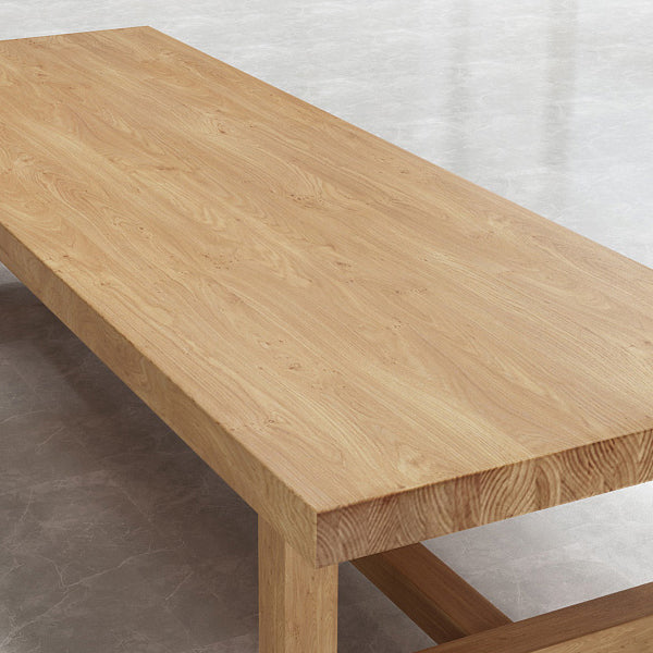 Pine Wood Rectangular Writing Desk Natural Contemporary Desk