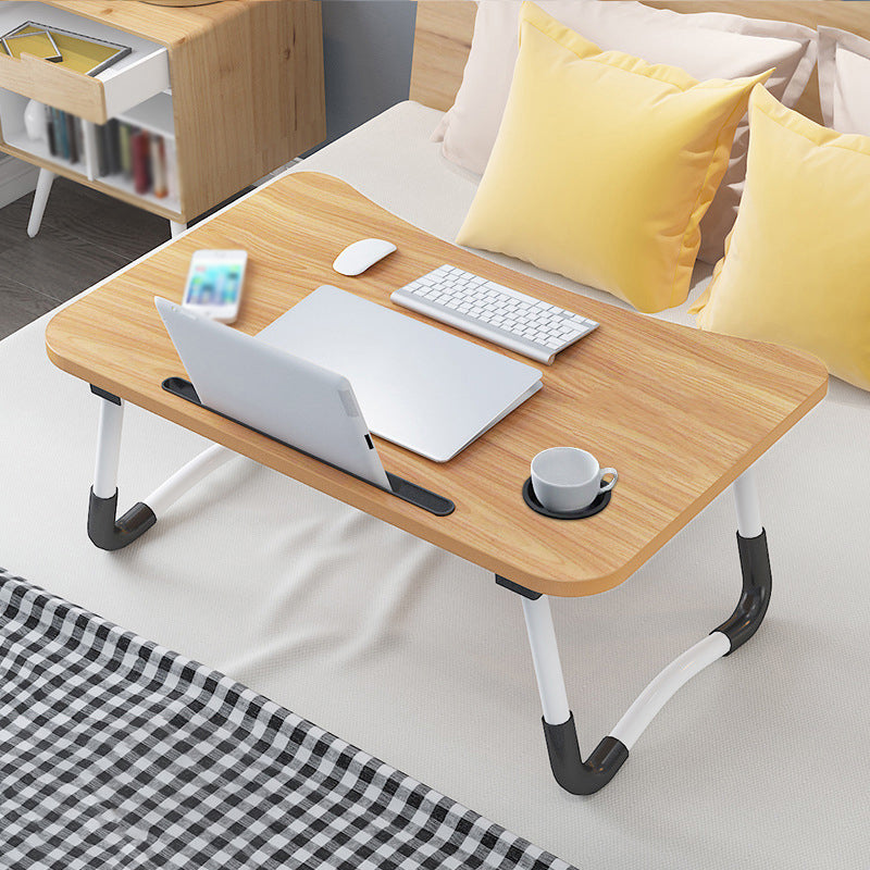 Scrivania di scrittura curva in legno fabbricato scrivania pieghevole contemporanea, 23,6 "l x 15,7" w x 11 "h