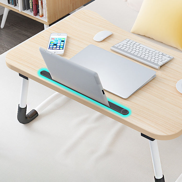 Scrivania di scrittura curva in legno fabbricato scrivania pieghevole contemporanea, 23,6 "l x 15,7" w x 11 "h