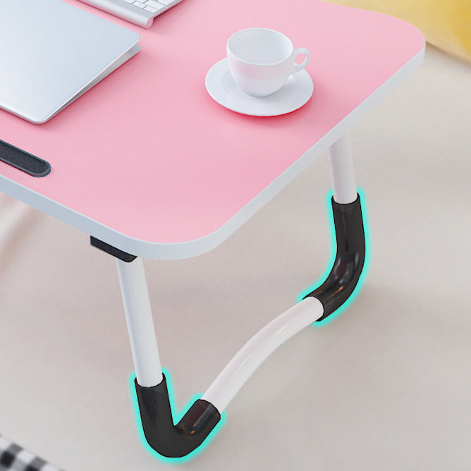 Scrivania di scrittura curva in legno fabbricato scrivania pieghevole contemporanea, 23,6 "l x 15,7" w x 11 "h