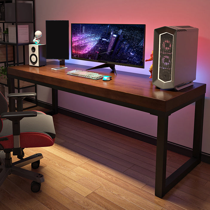 Scrivania rettangolare di scrittura rettangolare in stile moderno in legno massiccio