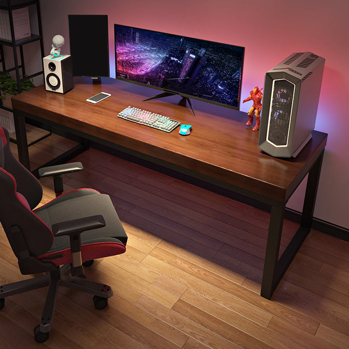 Scrivania rettangolare di scrittura rettangolare in stile moderno in legno massiccio