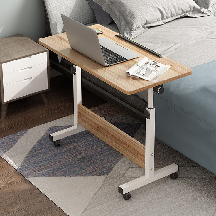 Wooden Contemporary Folding Desk Hight Adjustable Desk with Caster Wheels Clearhalo 'furn' 'furn_office_desk' 'Furniture' 'Office Desks' 'Office Furniture' 'office_desk' 5622048