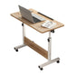 Wooden Contemporary Folding Desk Hight Adjustable Desk with Caster Wheels 24"L x 16"W x 25.5"H Natural Clearhalo 'furn' 'furn_office_desk' 'Furniture' 'Office Desks' 'Office Furniture' 'office_desk' 5622049