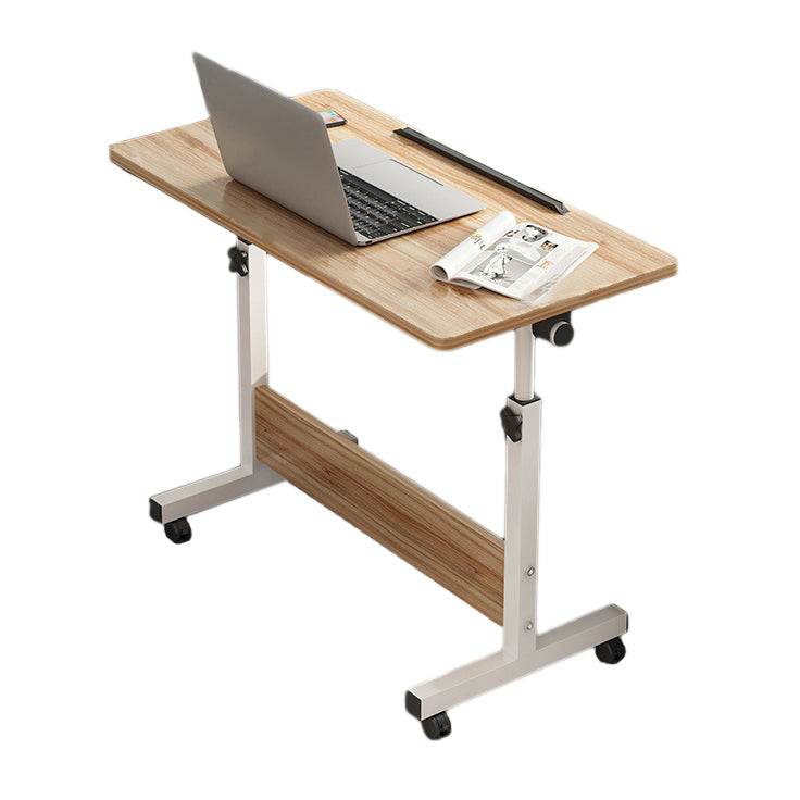 Wooden Contemporary Folding Desk Hight Adjustable Desk with Caster Wheels 24"L x 16"W x 25.5"H Natural Clearhalo 'furn' 'furn_office_desk' 'Furniture' 'Office Desks' 'Office Furniture' 'office_desk' 5622049