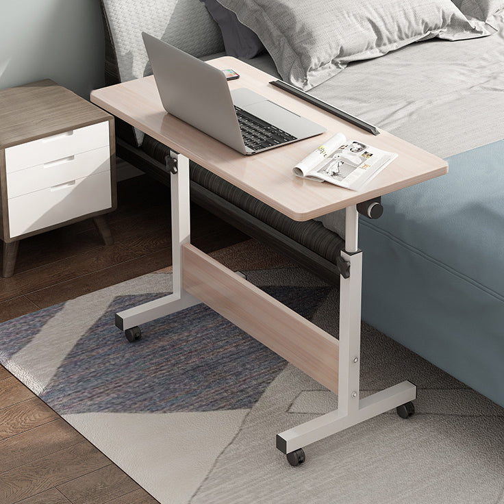 Wooden Contemporary Folding Desk Hight Adjustable Desk with Caster Wheels Clearhalo 'furn' 'furn_office_desk' 'Furniture' 'Office Desks' 'Office Furniture' 'office_desk' 5622050
