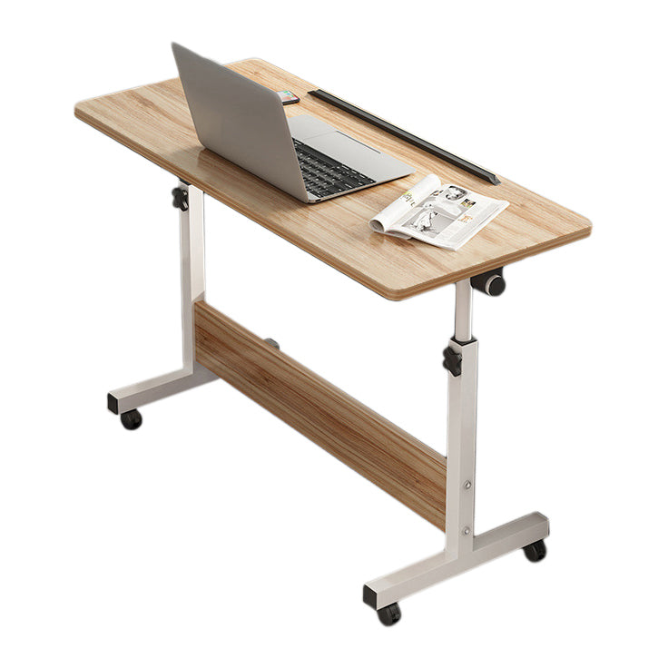 Wooden Contemporary Folding Desk Hight Adjustable Desk with Caster Wheels 31"L x 16"W x 26"H Natural Clearhalo 'furn' 'furn_office_desk' 'Furniture' 'Office Desks' 'Office Furniture' 'office_desk' 5622051