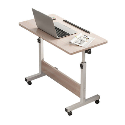 Wooden Contemporary Folding Desk Hight Adjustable Desk with Caster Wheels 24"L x 16"W x 25.5"H Off-White Clearhalo 'furn' 'furn_office_desk' 'Furniture' 'Office Desks' 'Office Furniture' 'office_desk' 5622052