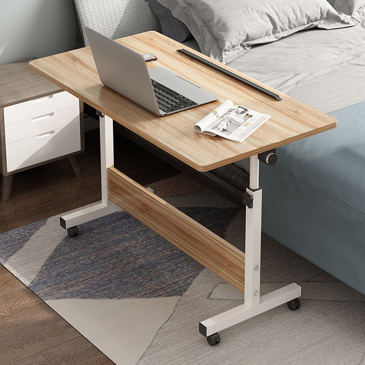 Wooden Contemporary Folding Desk Hight Adjustable Desk with Caster Wheels Clearhalo 'furn' 'furn_office_desk' 'Furniture' 'Office Desks' 'Office Furniture' 'office_desk' 5622053