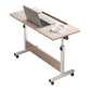 Wooden Contemporary Folding Desk Hight Adjustable Desk with Caster Wheels 31"L x 16"W x 26"H Off-White Clearhalo 'furn' 'furn_office_desk' 'Furniture' 'Office Desks' 'Office Furniture' 'office_desk' 5622055