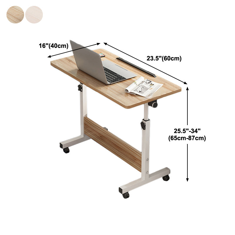 Wooden Contemporary Folding Desk Hight Adjustable Desk with Caster Wheels Clearhalo 'furn' 'furn_office_desk' 'Furniture' 'Office Desks' 'Office Furniture' 'office_desk' 5622067