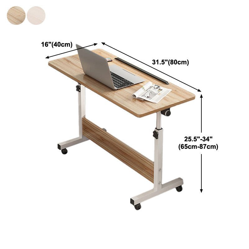 Wooden Contemporary Folding Desk Hight Adjustable Desk with Caster Wheels Clearhalo 'furn' 'furn_office_desk' 'Furniture' 'Office Desks' 'Office Furniture' 'office_desk' 5622068