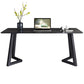 Black Office Desk Contemporary Style Writing Desk for Office and Home