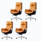 High Back Leather Office Chair Upholstered Arm Task Chair with Steel Base Orange 4 Piece Set Clearhalo 'furn' 'furn_office_chair' 'Furniture' 'Office Chairs' 'Office Furniture' 'office_chair' 5622160