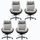 High Back Leather Office Chair Upholstered Arm Task Chair with Steel Base Grey 4 Piece Set Clearhalo 'furn' 'furn_office_chair' 'Furniture' 'Office Chairs' 'Office Furniture' 'office_chair' 5622169