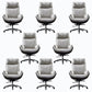 High Back Leather Office Chair Upholstered Arm Task Chair with Steel Base Grey 8 Piece Set Clearhalo 'furn' 'furn_office_chair' 'Furniture' 'Office Chairs' 'Office Furniture' 'office_chair' 5622171
