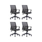Mid Back Office Chair Fixed Arm Breathable Mesh Task Chair for Home and Office