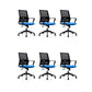 Mid Back Office Chair Fixed Arm Breathable Mesh Task Chair for Home and Office