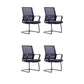 Mid Back Office Chair Fixed Arm Breathable Mesh Task Chair for Home and Office