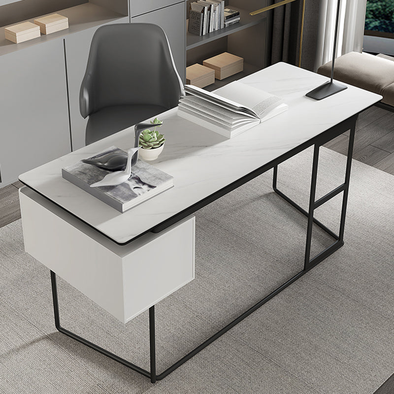 Silla de oficina de cuero de brazo fijo silla de marco de acero inoxidable silla de tareas con 4 patas