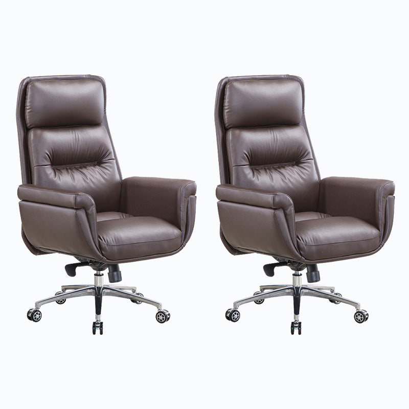 Sedia da ufficio imbottita in pelle sedia a braccio fisso con base metallica