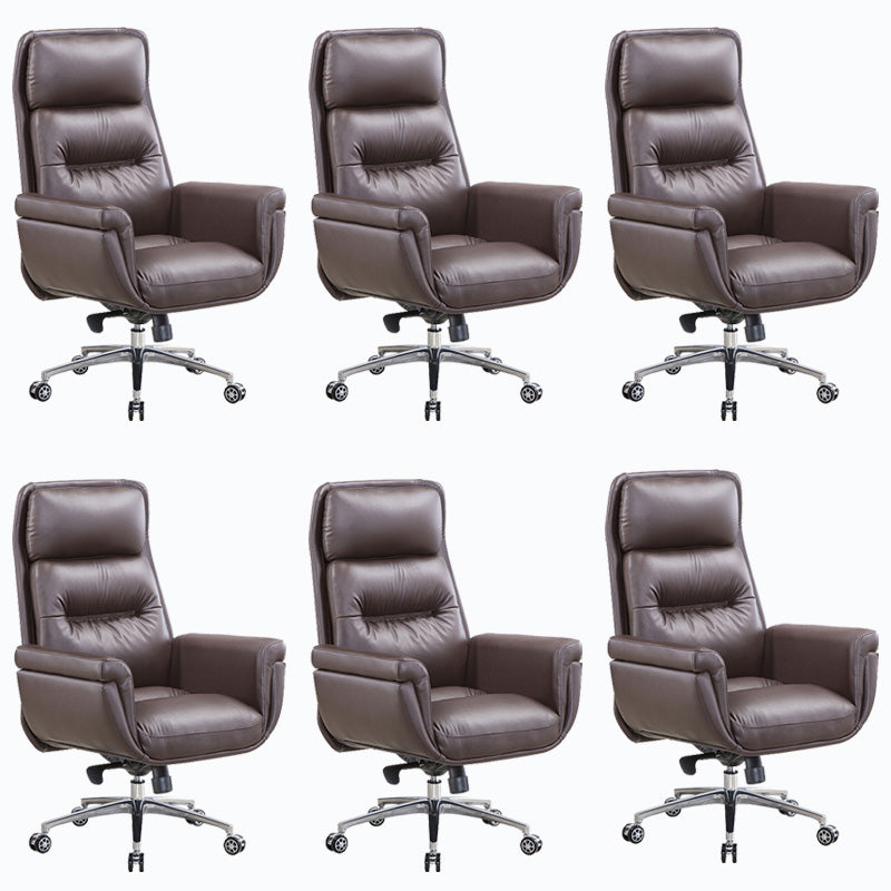 Sedia da ufficio imbottita in pelle sedia a braccio fisso con base metallica