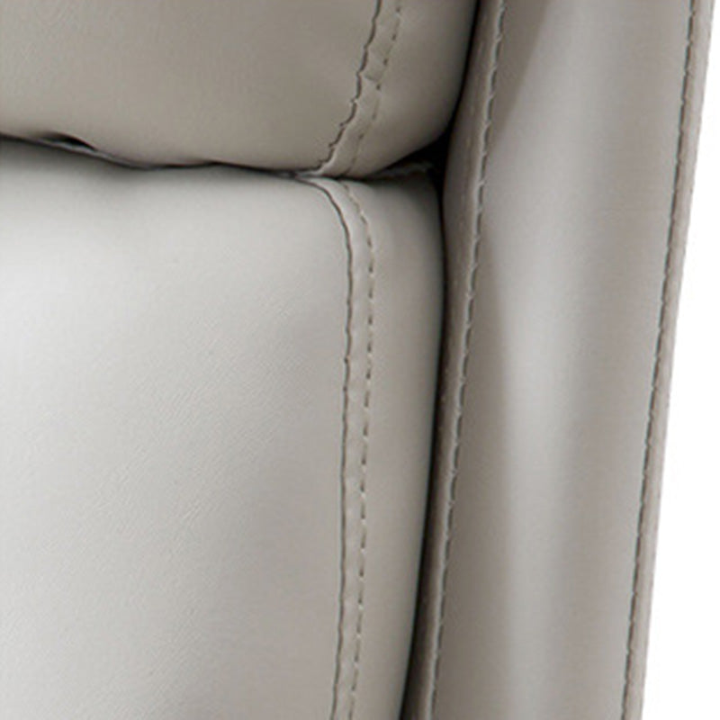 Sedia da ufficio imbottita in pelle sedia a braccio fisso con base metallica