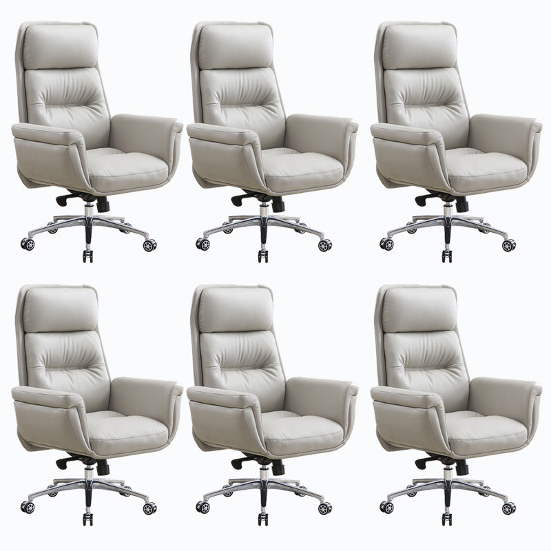 Sedia da ufficio imbottita in pelle sedia a braccio fisso con base metallica