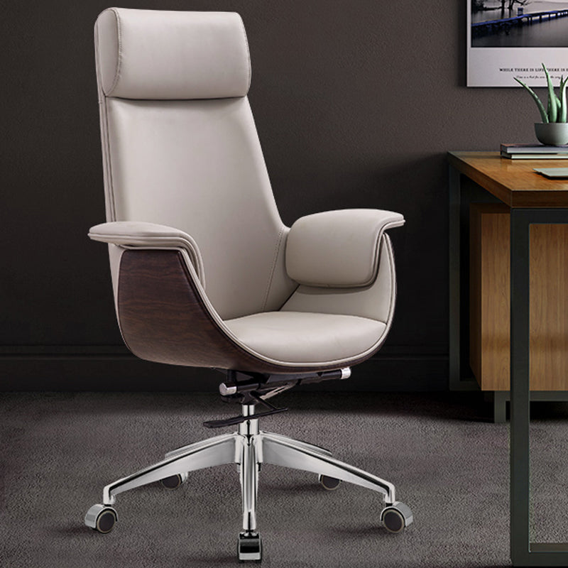 Metal Frame Office Chair Upholstered Arm High / Mid Back Task Chair with Wheels Clearhalo 'furn' 'furn_office_chair' 'Furniture' 'Office Chairs' 'Office Furniture' 'office_chair' 5622342