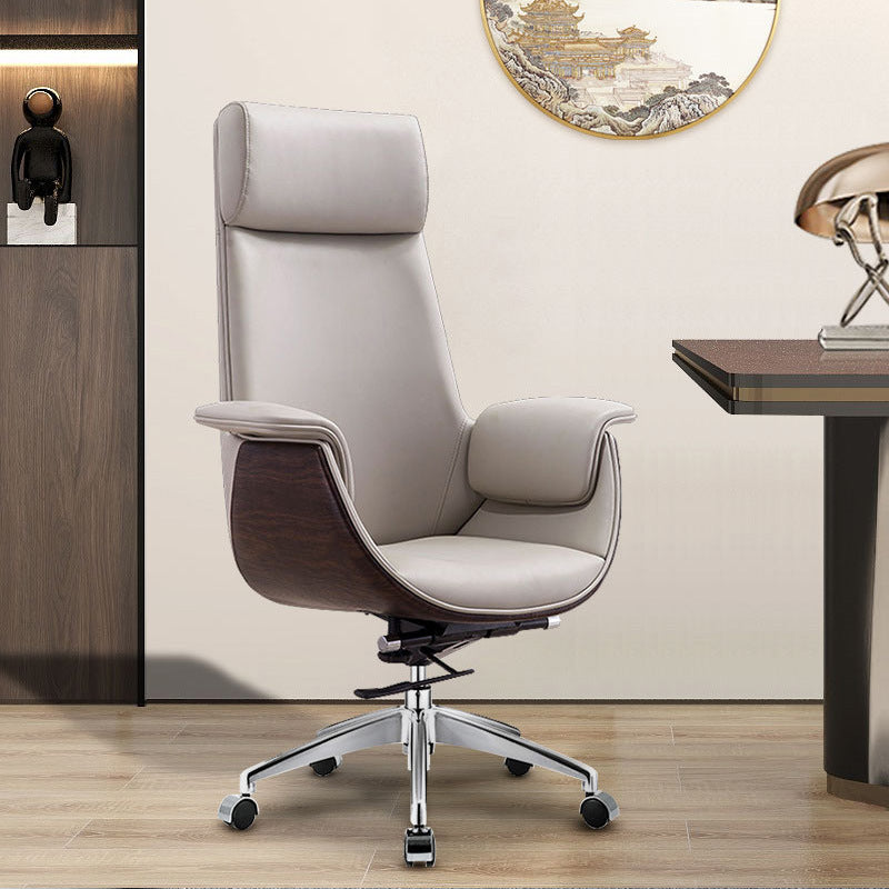 Metal Frame Office Chair Upholstered Arm High / Mid Back Task Chair with Wheels Clearhalo 'furn' 'furn_office_chair' 'Furniture' 'Office Chairs' 'Office Furniture' 'office_chair' 5622346