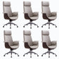 Metal Frame Office Chair Upholstered Arm High / Mid Back Task Chair with Wheels Grey 6 Piece Set With Headrest Clearhalo 'furn' 'furn_office_chair' 'Furniture' 'Office Chairs' 'Office Furniture' 'office_chair' 5622366