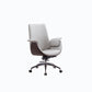 Metal Frame Office Chair Upholstered Arm High / Mid Back Task Chair with Wheels Grey 1 Piece Without Headrest Clearhalo 'furn' 'furn_office_chair' 'Furniture' 'Office Chairs' 'Office Furniture' 'office_chair' 5622368