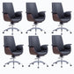 Metal Frame Office Chair Upholstered Arm High / Mid Back Task Chair with Wheels Black 6 Piece Set Without Headrest Clearhalo 'furn' 'furn_office_chair' 'Furniture' 'Office Chairs' 'Office Furniture' 'office_chair' 5622381