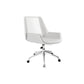 Low Back Office Chair Modern Metal Frame Leather Task Chair with Wheels