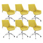 Low Back Office Chair Modern Metal Frame Leather Task Chair with Wheels