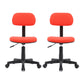 Armless Office Chair Rotatable Nylon Base Task Chair with Wheels