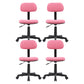 Armless Office Chair Rotatable Nylon Base Task Chair with Wheels