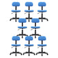 Armless Office Chair Rotatable Nylon Base Task Chair with Wheels