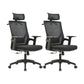 Mid / High Back Office Chair Rotatable Mesh Task Chair with Wheels Black 2 Piece Set With Headrest Clearhalo 'furn' 'furn_office_chair' 'Furniture' 'Office Chairs' 'Office Furniture' 'office_chair' 5622607