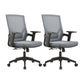 Mid / High Back Office Chair Rotatable Mesh Task Chair with Wheels Gray 2 Piece Set Without Headrest Clearhalo 'furn' 'furn_office_chair' 'Furniture' 'Office Chairs' 'Office Furniture' 'office_chair' 5622630