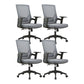 Mid / High Back Office Chair Rotatable Mesh Task Chair with Wheels Gray 4 Piece Set Without Headrest Clearhalo 'furn' 'furn_office_chair' 'Furniture' 'Office Chairs' 'Office Furniture' 'office_chair' 5622631