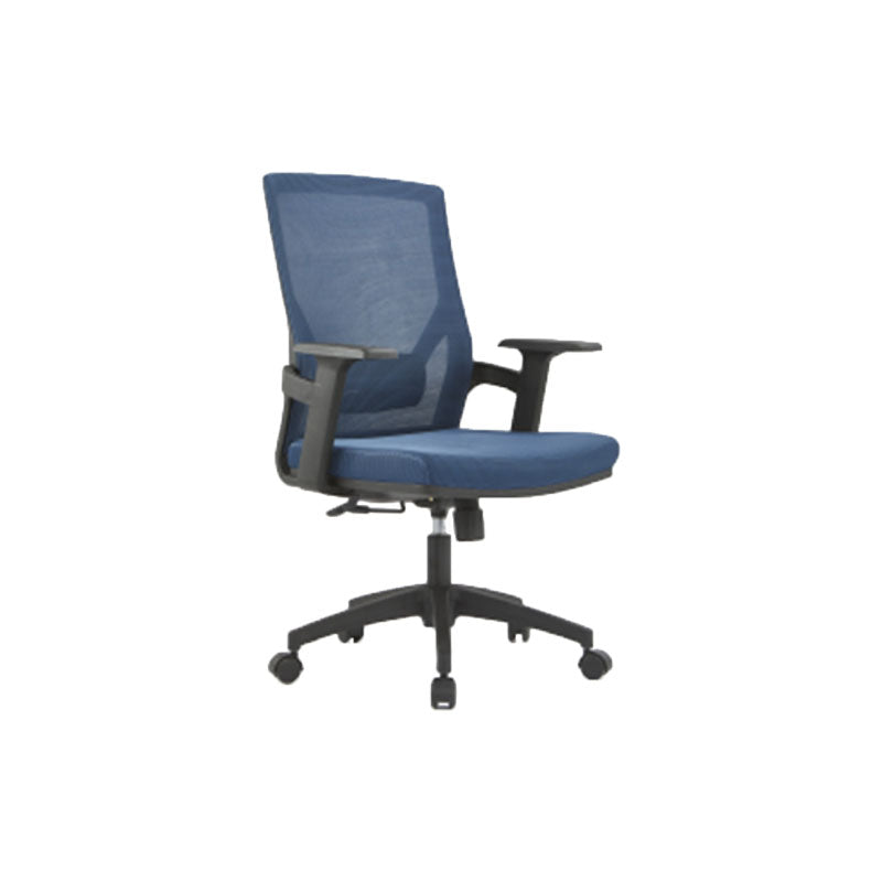 Mid / High Back Office Chair Rotatable Mesh Task Chair with Wheels Blue 1 Piece Without Headrest Clearhalo 'furn' 'furn_office_chair' 'Furniture' 'Office Chairs' 'Office Furniture' 'office_chair' 5622634
